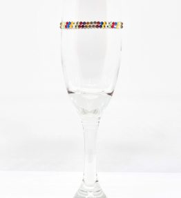 Multi-Colored Libbey Classic drinkware champagne flute drinking vessel 6.0oz w/Window Bag Encasement MC-4 Twinkler