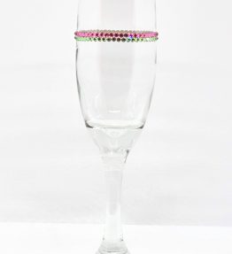 Pink and Green Libbey Classic drinkware champagne flute drinking vessel 6.0oz w/Window Bag Encasement PG-4 Twinkler